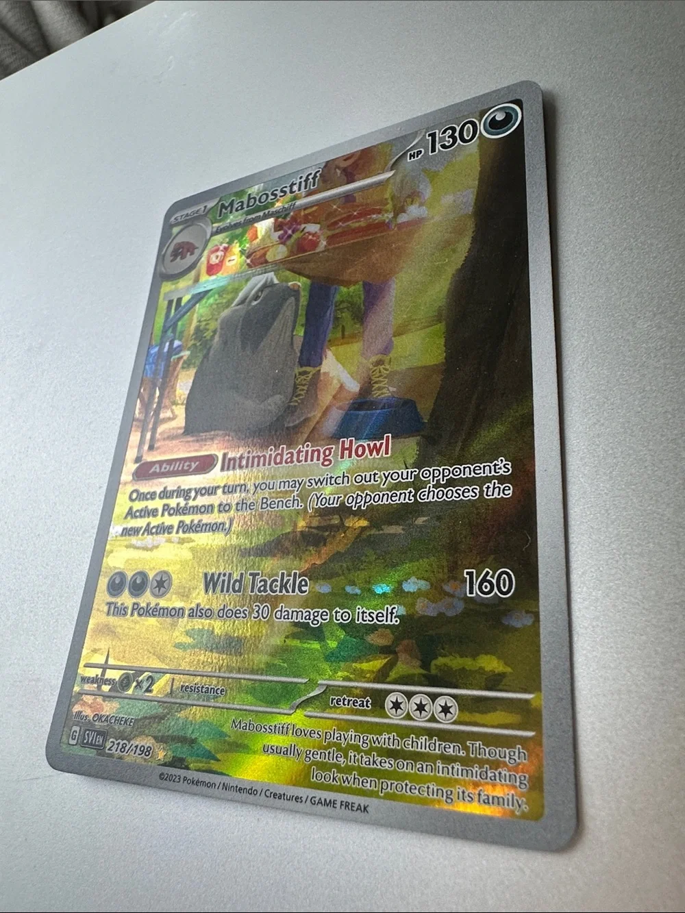 Mabosstiff Holo Rare Pokémon Card